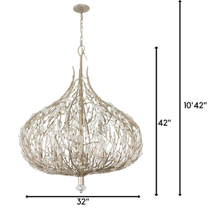 Varaluz Bask 9 Light 32" Wide Crystal Abstract Chandelier