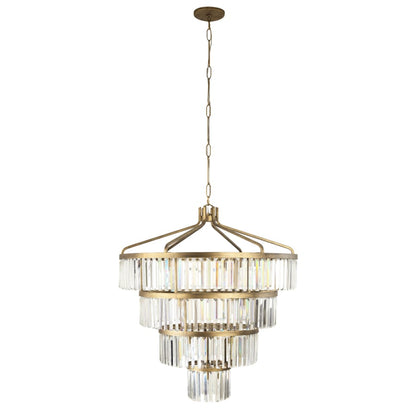 Varaluz Social Club 19 Light 36" Wide Crystal Waterfall Chandelier