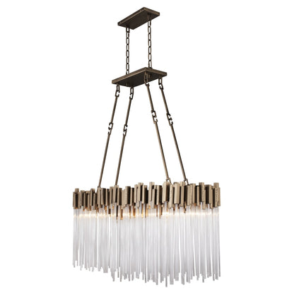 Varaluz Matrix 6 Light 37" Wide Linear Chandelier