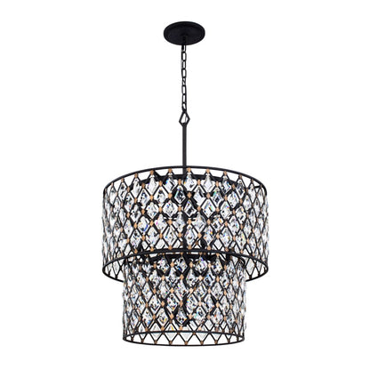 Varaluz Windsor 7 Light 25" Wide Crystal Waterfall Chandelier