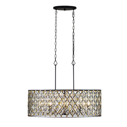 Varaluz Windsor 8 Light 36" Wide Crystal Drum Chandelier