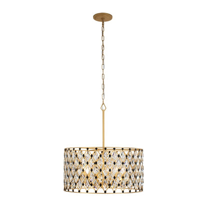 Varaluz Windsor 6 Light 25" Wide Crystal Drum Chandelier
