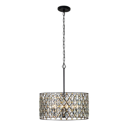 Varaluz Windsor 6 Light 25" Wide Crystal Drum Chandelier
