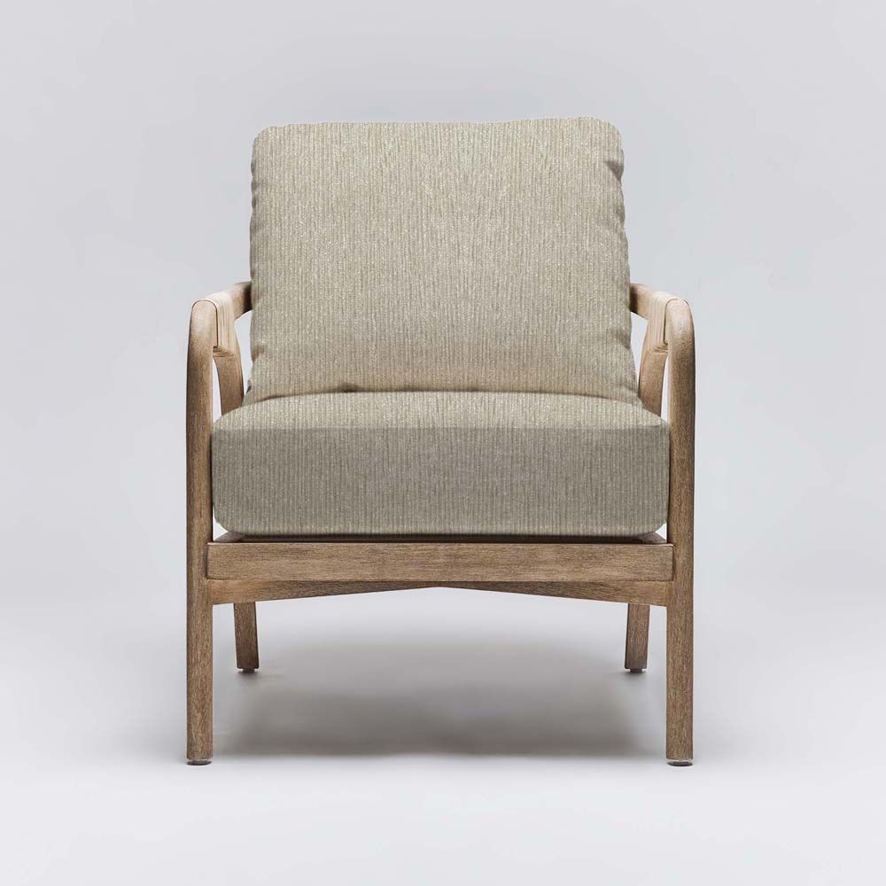 Interlude Delray Lounge Chair White Ceruse
