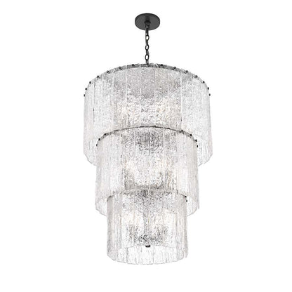 Z-Lite Glacier 12 Light 28" Wide Waterfall Chandelier